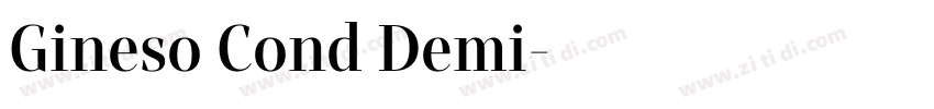 Gineso Cond Demi字体转换